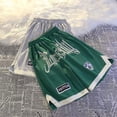 thumbnail image 3 of Pantalones cortos con letras bordadas de estilo hip hop de estilo americano para hombre, pantalones cortos deportivos de baloncesto con abertura en color de contraste, rectos y finos de, 3 of 5