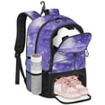 thumbnail image 1 of Mochila MATEIN Galaxy Morada Ligera para Fútbol con Compartimento para Zapatos, 1 of 9