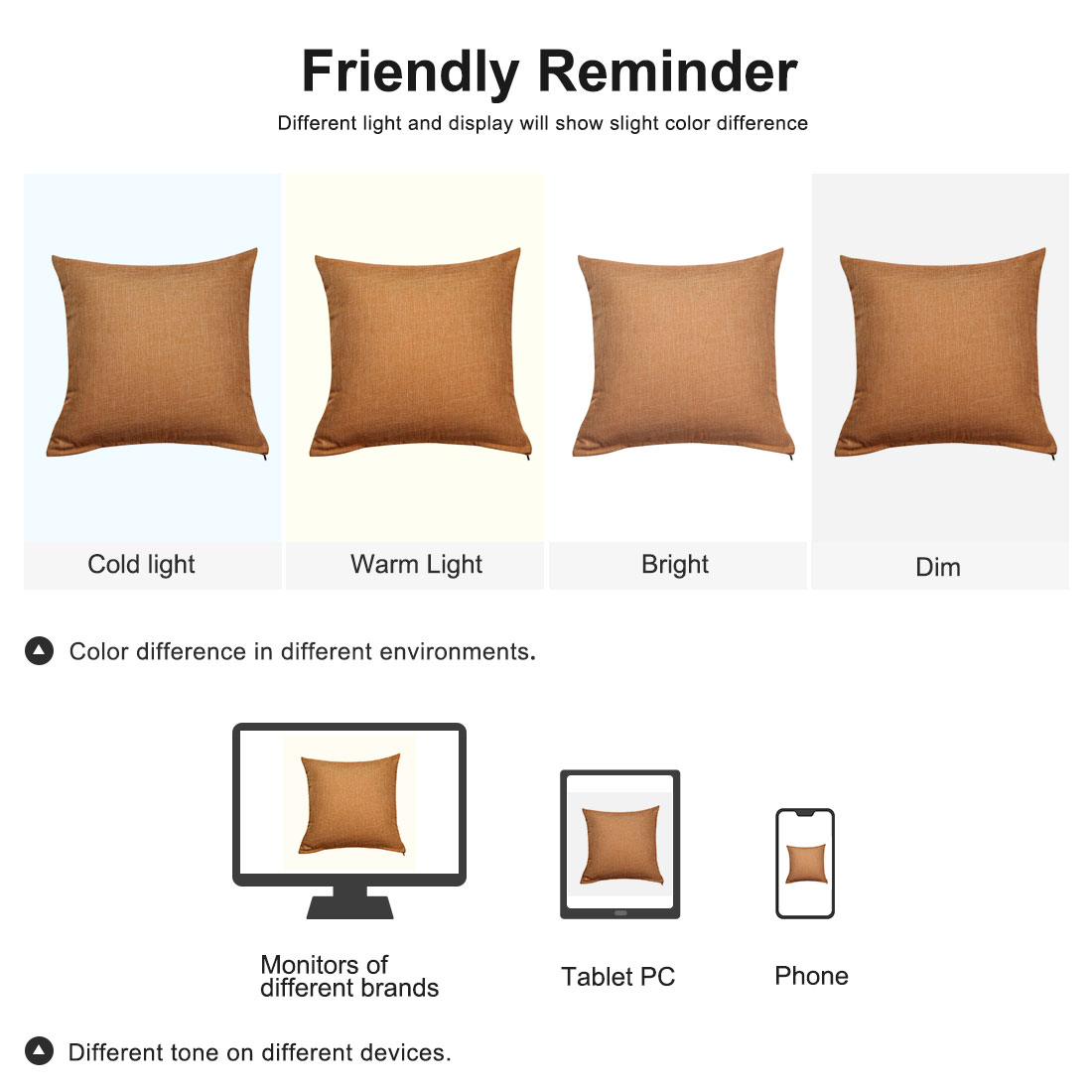 Unique Bargains 2 Pack Cotton Linen Throw Pillow Covers 18" x 18" Orange