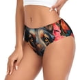thumbnail image 2 of Fotbe Colorful Flower German Shepherd Calzones Estampados para Mujer – Ropa Interior de Algodón, Cómoda, Suave y Elástica-XX-Large, 2 of 6