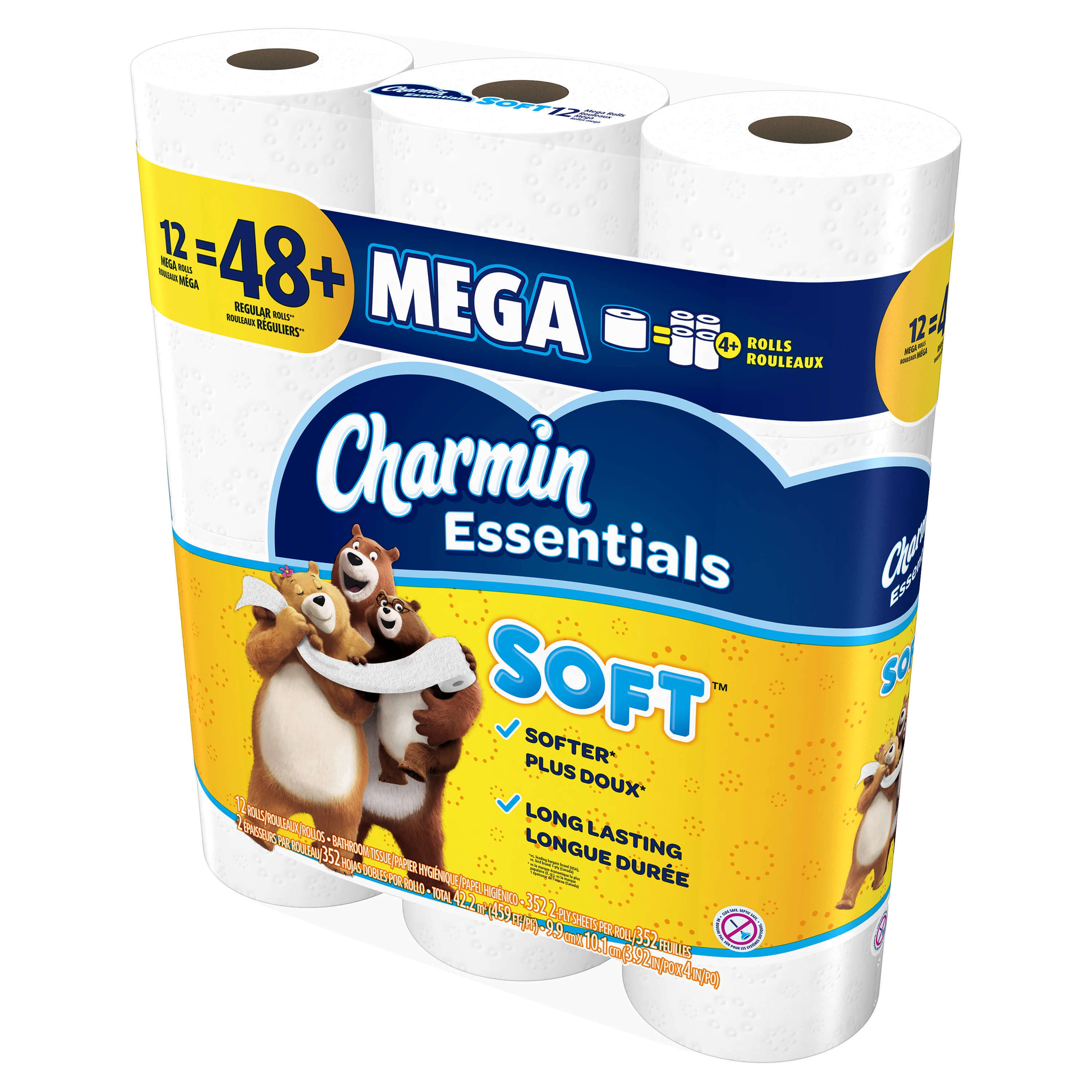48 Giant Rolls USA SELLER FREE SHIPPING Charmin Essentials Strong Toilet Paper