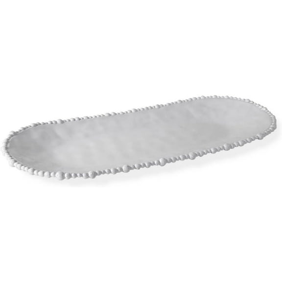 Beatriz Ball Alegria Melamine Oval Tray, Large, White