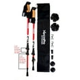 thumbnail image 2 of Xtrempro TK01-RD Hiking Trekking Poles Sticks Lightweight 7075 Aluminum Quick Flip-Lock Secure Cork Grip Handles, Red, 2 of 10