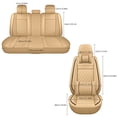 thumbnail image 3 of Car Seat Covers Full Set Fit for Toyota Tacoma 2016-2023 Waterproof Faux Leather Car Seat Cushions Automotive 5 Seat Covers Set（Beige）, 3 of 5