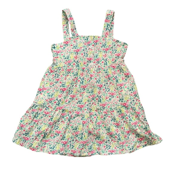 GAP Girl's Soft Woven Summer Dress (Floral Print, XS (4/5))