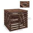 thumbnail image 3 of Outsunny Coffre de Rangement Extérieur pour Base de Parasol, Table d'Appoint de Patio en Bois, 3 of 10