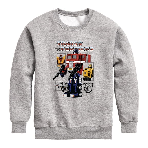 Transformers - Magazine - Youth Boys Crew Fleece Sweatshirt