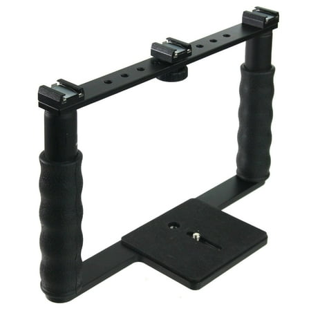 ALZO Cinema Camera Transformer Rig, Cage Bracket with Shoe Mounts and Hand