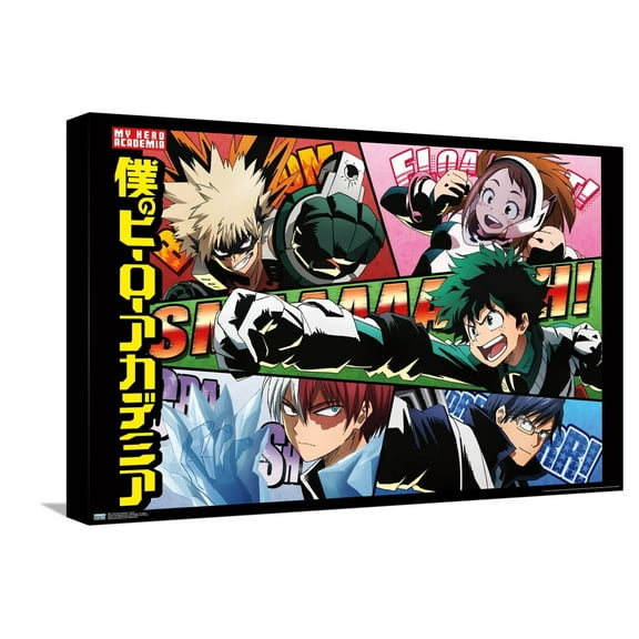 My Hero Academia: Season 1 - Group Artwork A-5 Canvas Wall Poster, 14.725" x 22.375"