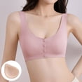 thumbnail image 2 of XIYON Women Soft Comfortable Bra Seamless Front Closure Bra Soft Breathable Post Bra For Prosthetic Comfort Classic, 2 of 8