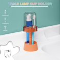 thumbnail image 3 of WWS-Toothbrush Holder Stand with Tooth Brush Cups/Cover, Toothpaste Holder Stand with 3SlotsDental Storage Organizer Holder Stand, for Toothpaste (Orange), 3 of 4