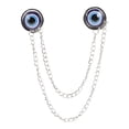 thumbnail image 1 of MasteelfCA Fashion Evil Eye Collar Clip Men's Suit Brooches Shirt Chain Pin Clips, 1 of 8