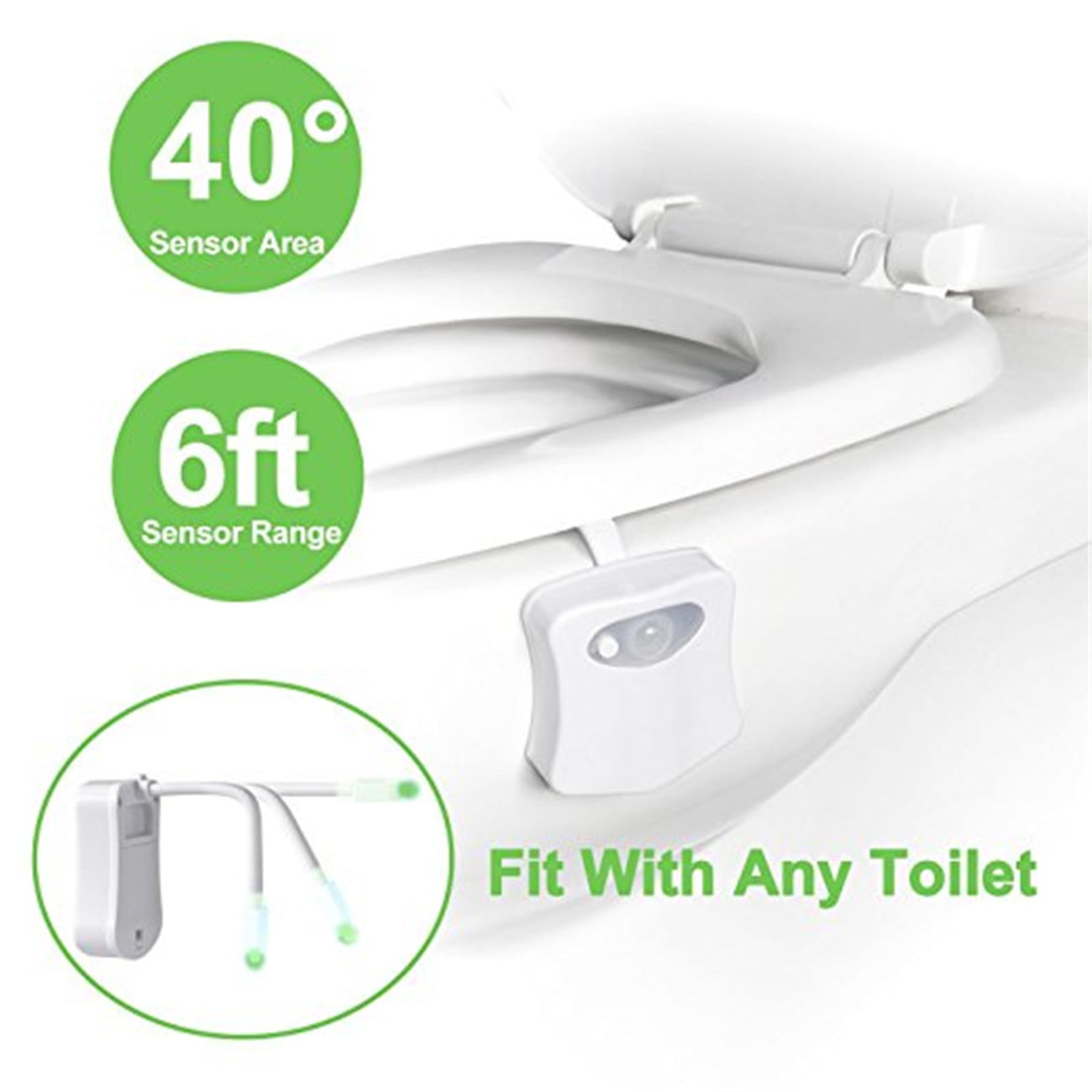 AUSAYE 2Pack Toilet Light Motion Sensor Activated Toilet Bowl