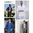 thumbnail image 5 of COOFANDY Men's 2 Piece Double Breasted Suits Slim Fit Tuxedo Jacket and Dress Pants Set for Wedding Business Prom, 5 of 6