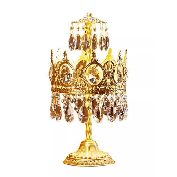 Modern Elegant Table Lamp Full Copper Crystal Bedside Lamp for Living Room Bedroom