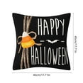 thumbnail image 3 of AuroraX 18x18 Inch Throw Pillow Covers Square Halloween Decorative Ghost Pillow Cases Indoor Removable Cover Linen Art Deco Cushion Cases Sofa Couch,Couch Decor, 3 of 6
