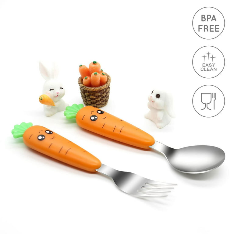 2PCS/Set Silicone Spoons and Chopsticks Utensils Set , Portable Reusable  Dinnerware Combinations Utensils Set For Home Kitchen or Restaurant,Lunch  Box, Picnic, Travel, Camping(Orange)