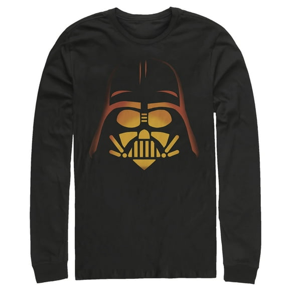 Men's Star Wars: A New Hope Halloween Darth Vader Pumpkin Long Sleeve Shirt - Black - Large