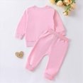 thumbnail image 5 of TOWED22 Baby Infant Toddler Girl 2 Piece Clothes Set Long Sleeve Round Neck Top and Joggers Outfits Clothing for Preschool(Red,6-9 M), 5 of 7