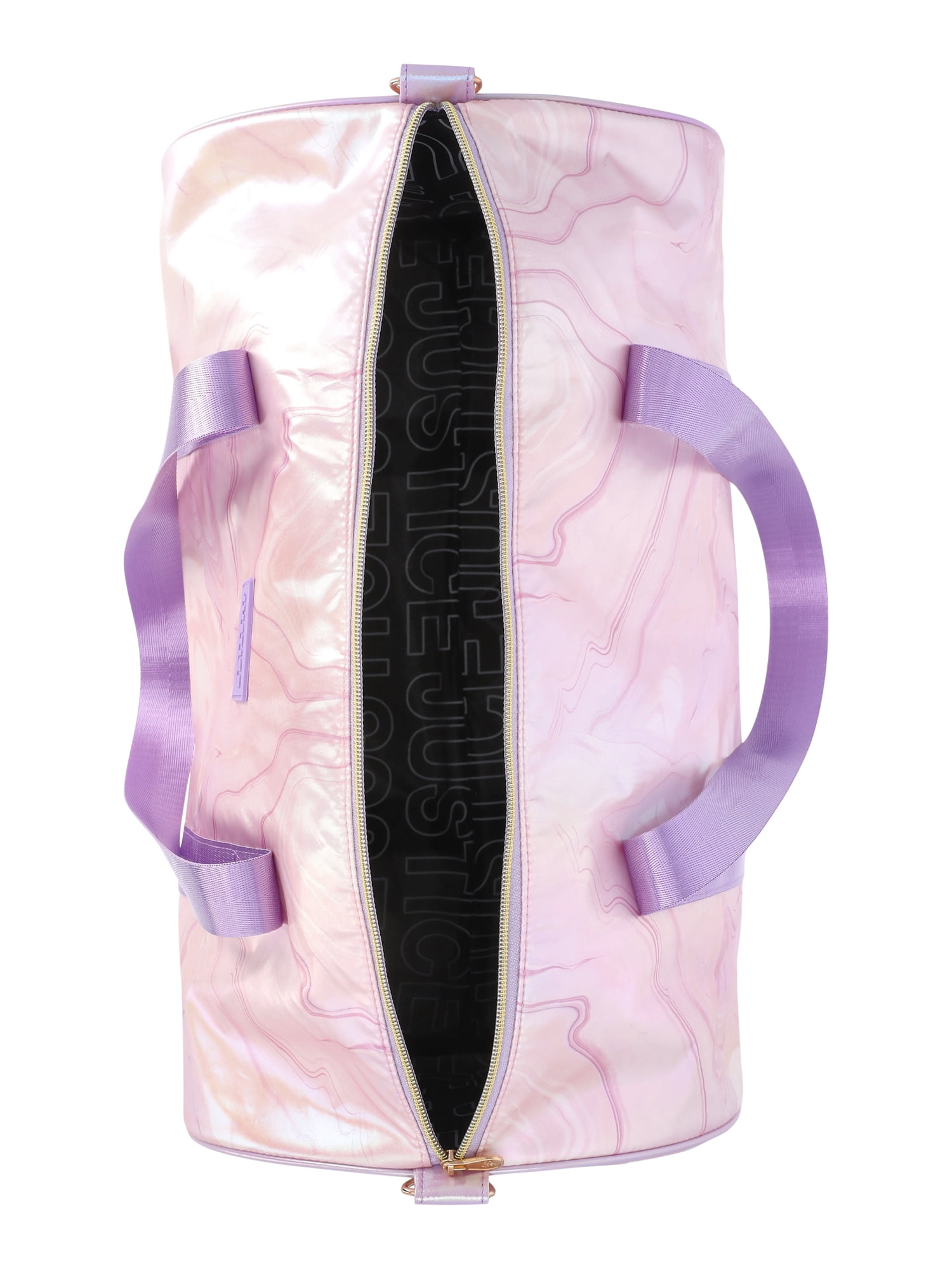 Justice Girls Print Round Duffle Bag, Pink