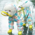 thumbnail image 5 of Dog Raincoat and Rain Shoes Set, Full Cover Reflective Dog Jacket, Dog Raincoat with Rain Boots Set for Small Medium Dogs Pink XL, 5 of 6