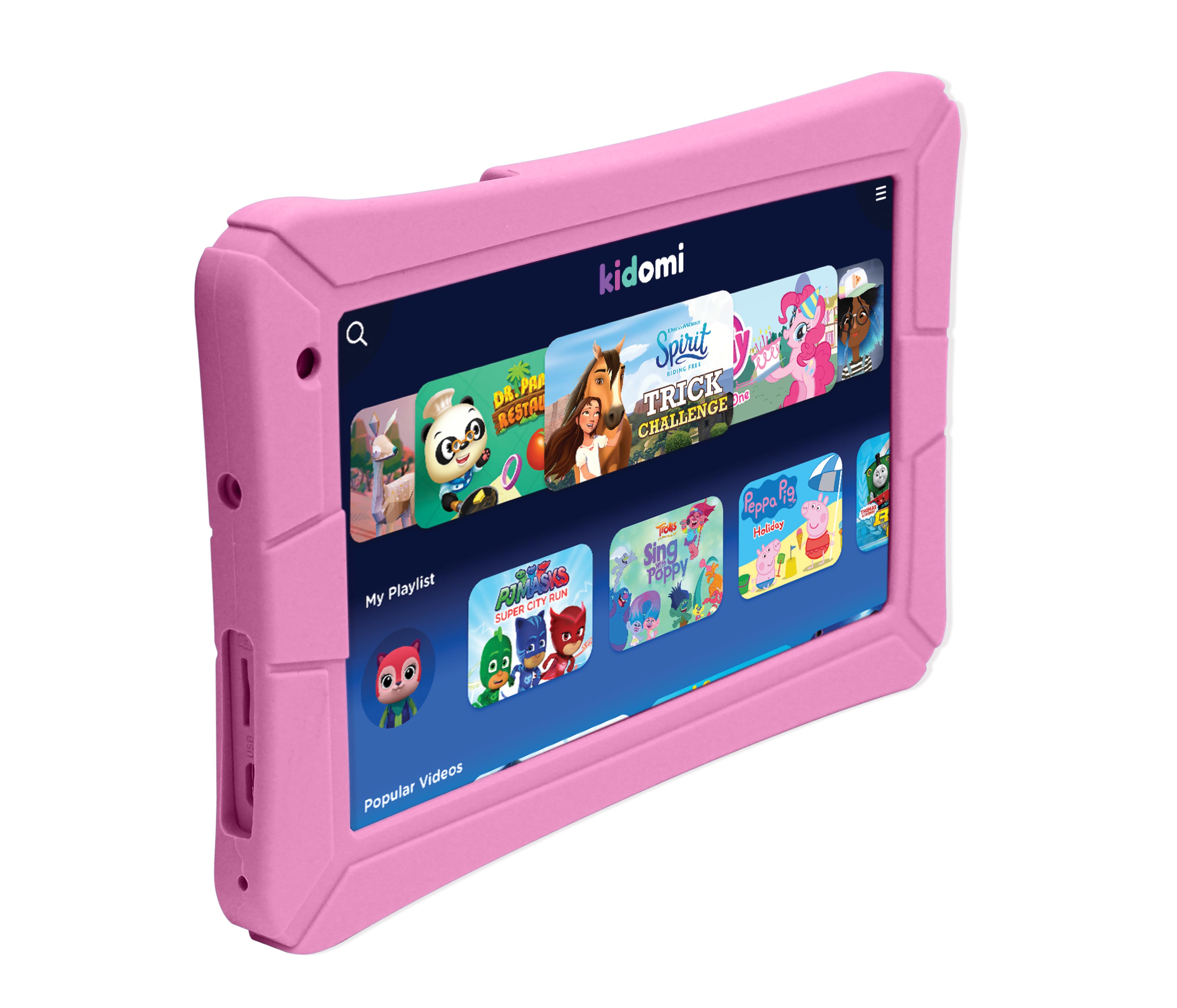 HighQ 7" Learning Tab Jr. featuring Kidomi, Gel Case Included, Quad Core Processor, 8GB Storage, Android 8.1 Go Edition, Dual Cameras, Kidomi Free Trial Included, Pink