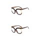 thumbnail image 1 of Jumpingount Gafas de gran tamaño para mujer y hombre, gafas con estampado de leopardo a la moda, montura grande colorida para accesorios de Leopardo 2piezas, 1 of 6