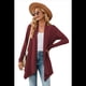 thumbnail image 1 of Cárdigan Informal Elegante de Larga con Abertura Frontal para Mujer, Vino Tinto, Talla XL, 1 of 6
