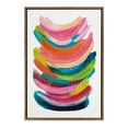 thumbnail image 3 of Kate and Laurel Sylvie Bright Abstract Framed Canvas Wall Art by Jessi Raulet of Ettavee, 23x33 Gold, Modern Colorful Brushstrokes Art for Wall, 3 of 7