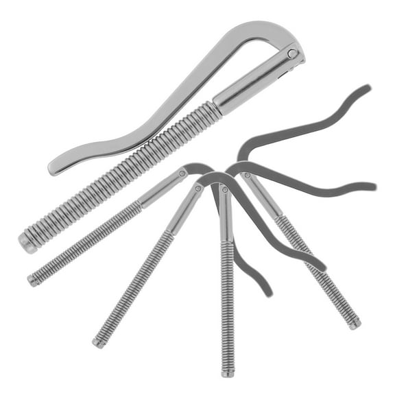 WHAMVOX  5 Pcs Spring Wallet Money Clips for Cash Stainless Man Silver