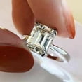 thumbnail image 3 of Forever Jewels 2.50Ct Emerald Cut Moissanite Solitaire Women Engagement Ring 14k White Gold Plated, 3 of 4