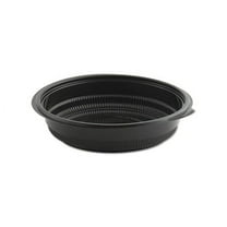 MicroRaves Incredi-Bowl Base 32 oz, 8.5" Diameter x 1.92"h, Black, 150/Carton