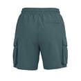 thumbnail image 5 of Bermuda Shorts for Women Stretchy New Outdoor Hiking Shorts for Women Elastic Waist Cargo Shorts with Multi Pockets Knee Length Workout Sports Bottoms Navy S, 5 of 6