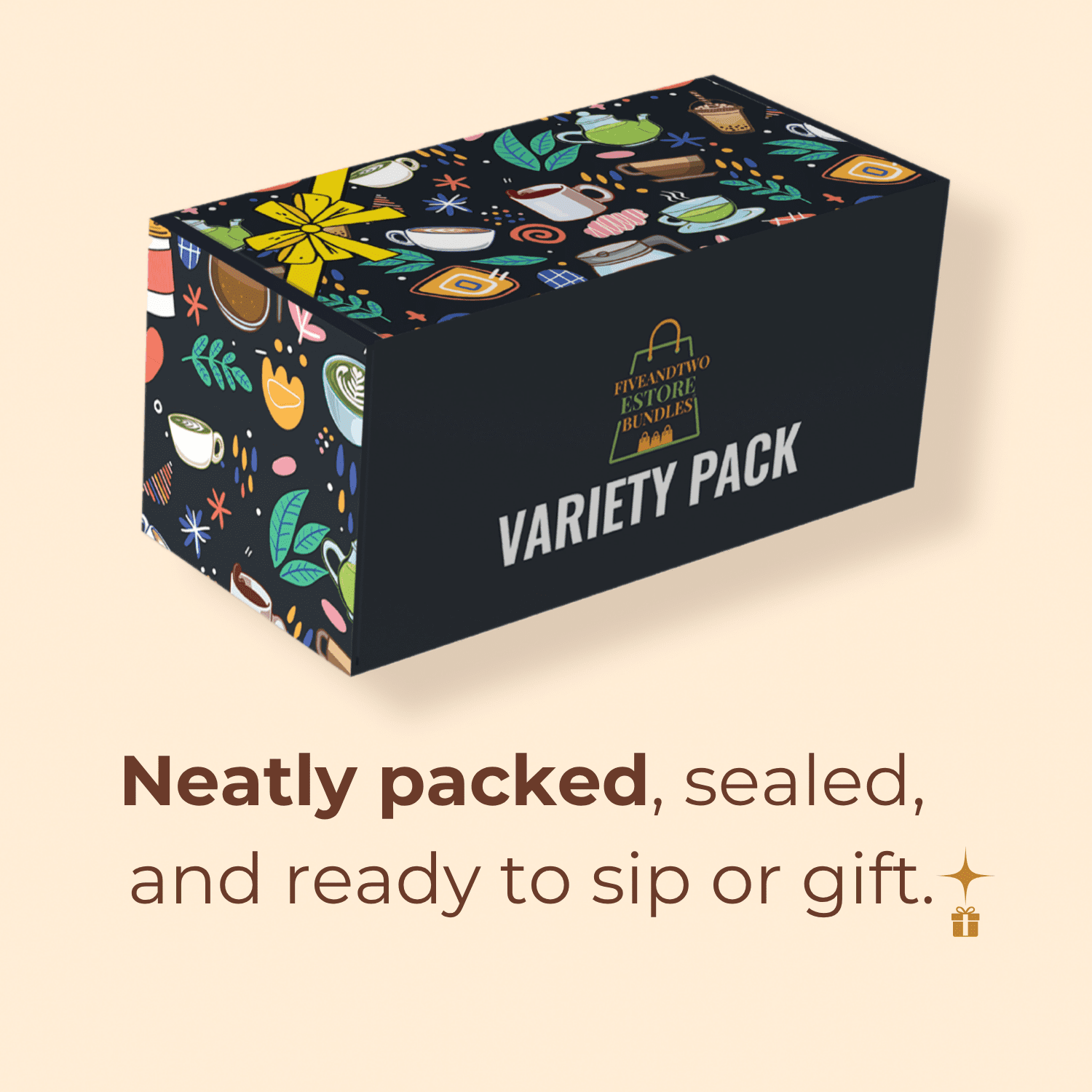 Decaf Coffee Pods Variety Pack - 16 K Cups, 8 Flavors - Includes Starbucks, Dunkin, Peet's, Green Mountain & More - Giftable Decaf K Cups Sampler for Keurig in Glossy Box, Perfect for All Occasions