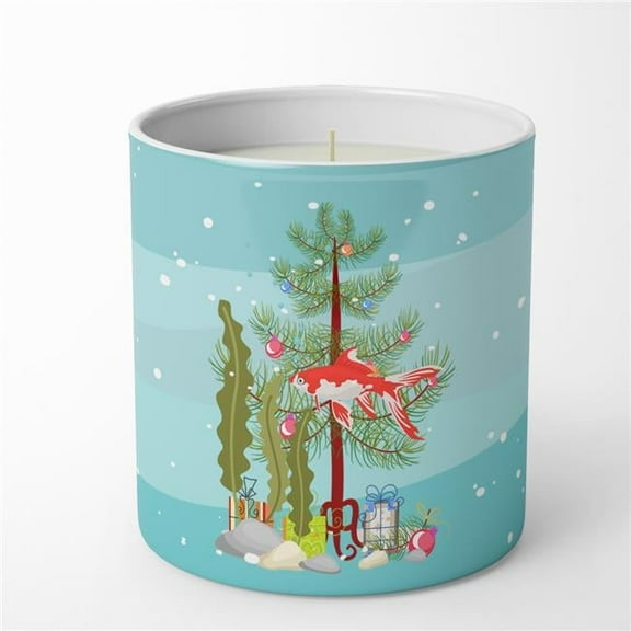 Carolines Treasures CK4511CDL 3.75 x 3.25 in. Unisex Comet Goldfish Merry Christmas 10 oz Decorative Soy Candle