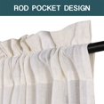 thumbnail image 2 of Cortinas FantasDecor de lino transparente, 274 cm de longitud, 2 paneles, color natural, 2 of 7