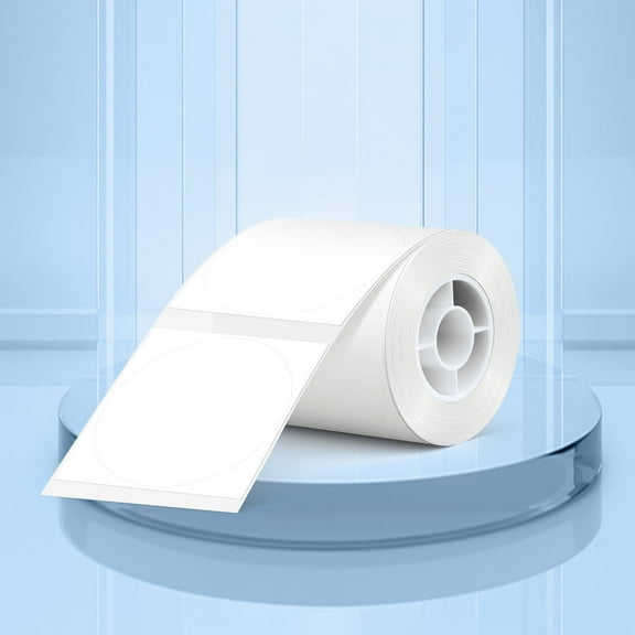 Thermal Labels for Nelko PM220 Label Maker, 2 inch (50mm) Round Thermal Label, Waterproof, Multi-Purpose Label Tape, 1 Roll of 150 Self-Adhesive Thermal Paper (White)