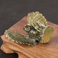 thumbnail image 4 of JUNWELL Rustic Brass Antique Copper Owl Ornament - Charming Office Desk Tea Companion & Decor Craft  Perfect for Retro Decor Lovers‘ Desks  Living Areas  & Bedchambers, 4 of 6