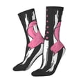 thumbnail image 1 of Balery Ribbon Breast Cancer Awareness Pattern Crew Socks Unisex– Soft & Breathable Socks for Men & Women, One-Size Fits Most (US 5-11), Comfortable & Durable for Daily Wear, 1 of 6