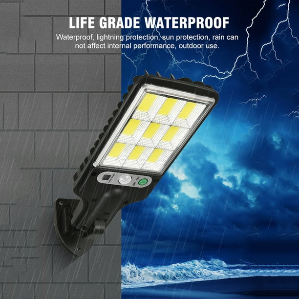 Lámpara solar de pared para casa, Sensor de movimiento IP65, resistente al agua, para patio, garaje, cancha deportiva