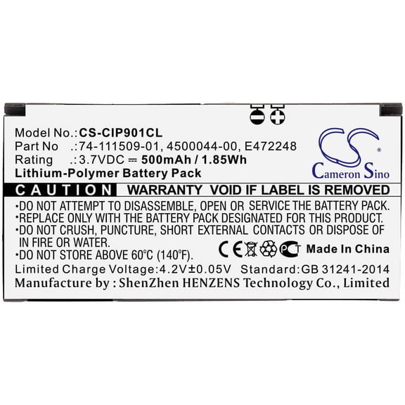 500mAh Cisco 4500044-00 E472248 74-111509-01 Battery for CCP-MIC-WRLS-S-US CP-MIC-WRLS