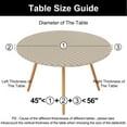 thumbnail image 6 of Smiry Round Vinyl Tablecloth,Waterproof Fitted Flannel Backed Table Cover for 45" - 56" Tables, Elastic for Picnic Table Cloth, Indoor and Outdoor, Khaki, 6 of 8