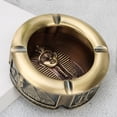 thumbnail image 4 of Ashtray Zinc Alloy Retro Egyptian Pharaoh Pattern Living Room Decoration Craft GiftCopper, 4 of 12