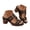 Black, variant on Women's Platform Sandals Ankle Strap Open Toe Chunky Mid Heel Slip on Casual Summer Slippers