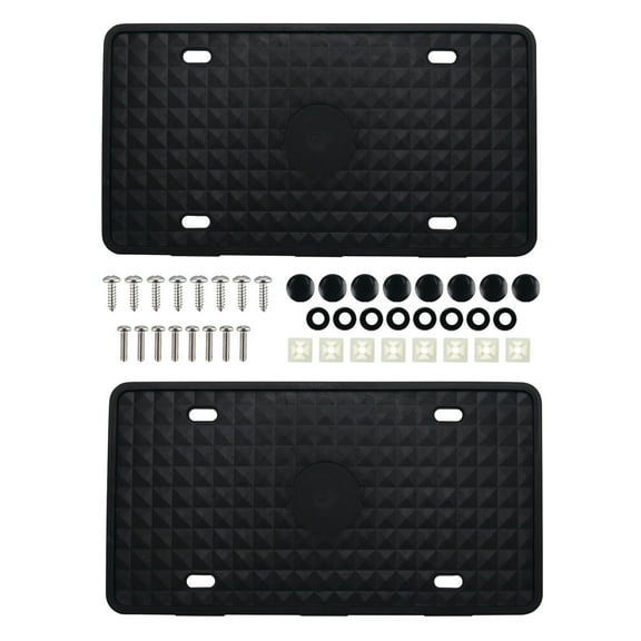 Performance Tool W1295 Black Silicone License Plate Frames (Pack of 2)