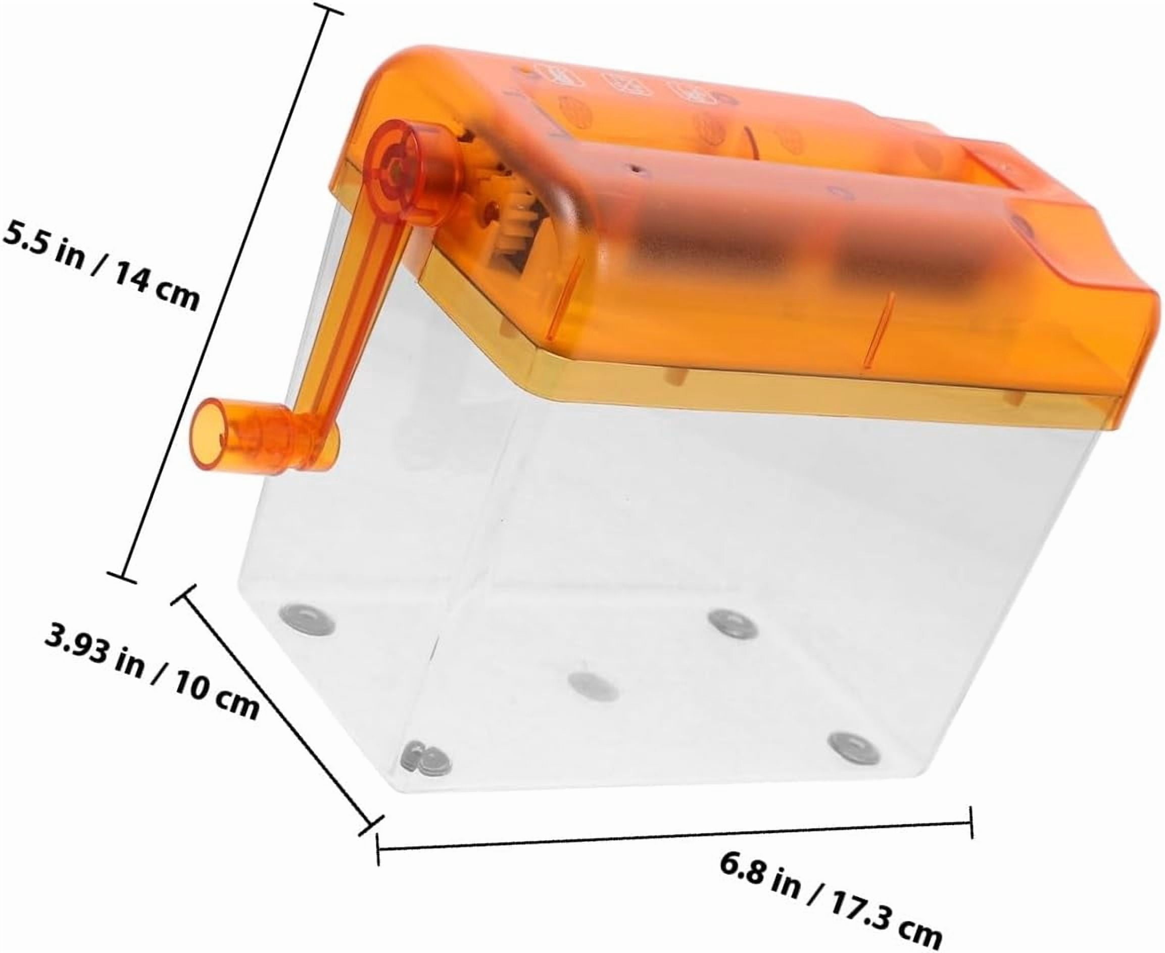 Mini Manual Handheld Paper Shredder, Orange Portable Document Cutter for Home Office Use, Desktop A6 Paper Cutting Tool for Bills, Notes, and Photos