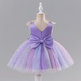 thumbnail image 2 of IDOPIP Toddler Baby Girls Shiny Butterfly Tutu Dress 3D Butterfly Princess Birthday Party Pageant Flower Girl Wedding V-Backless Dresses Photography Wedding Cake Crush 2-3 Years, 2 of 8