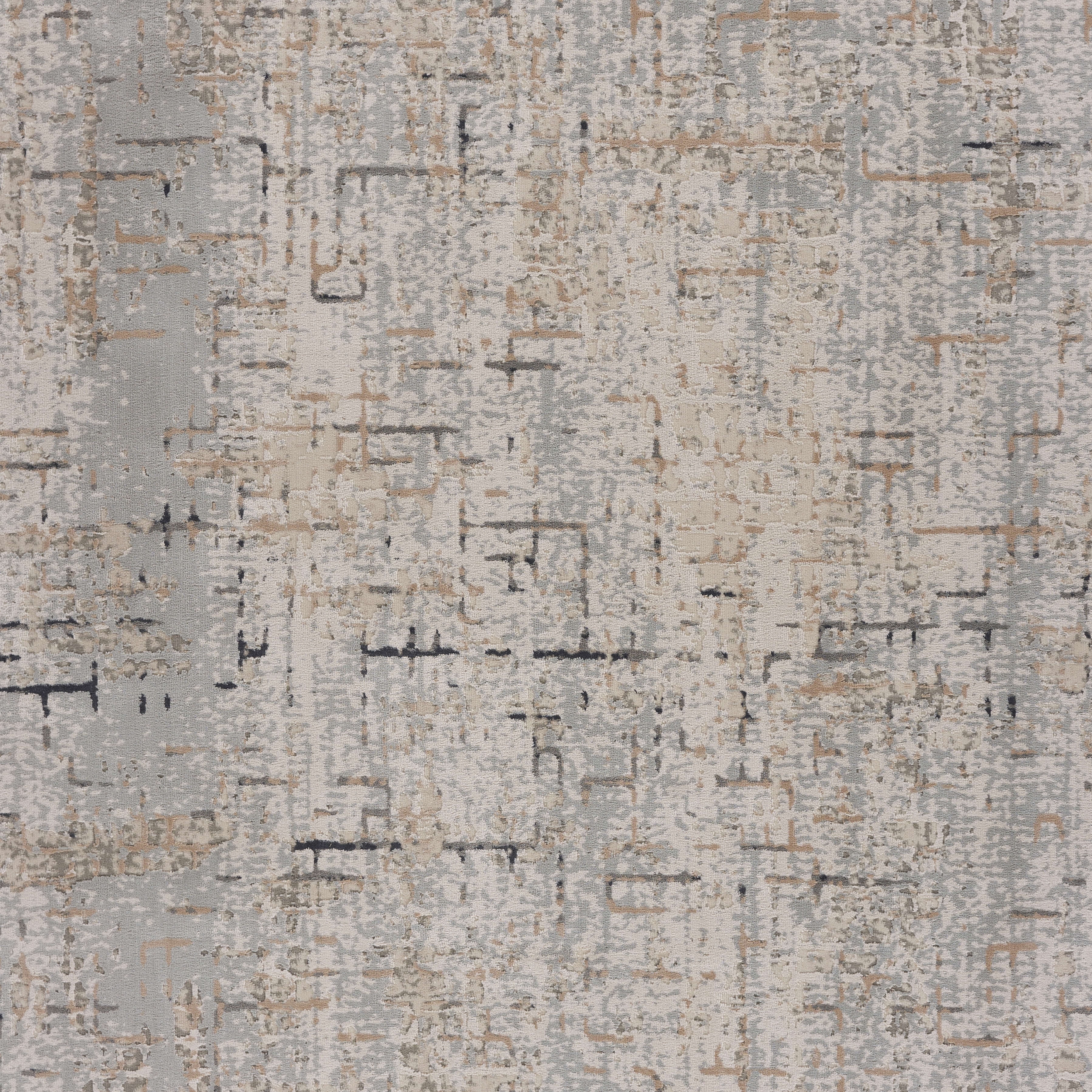 LR Home Imara Gian Cream/Taupe Transitional Geometric Polyester Area Rug, 1'10" x 3'