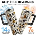 thumbnail image 3 of Halloween Tumbler 40oz Ghost Pumpkin Tumblers with Lid and Straw Halloween Gifts for Women Men Stainless Steel 40 Oz Fall Cup Cute Spooky Gift for Adults, 3 of 5