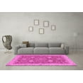 thumbnail image 3 of Ahgly Company Indoor Square Oriental Pink Traditional Area Rugs, 3' Square, 3 of 4